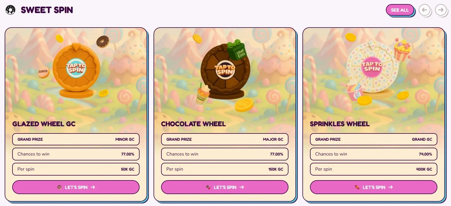 Sweet Sweeps Sweet Spins