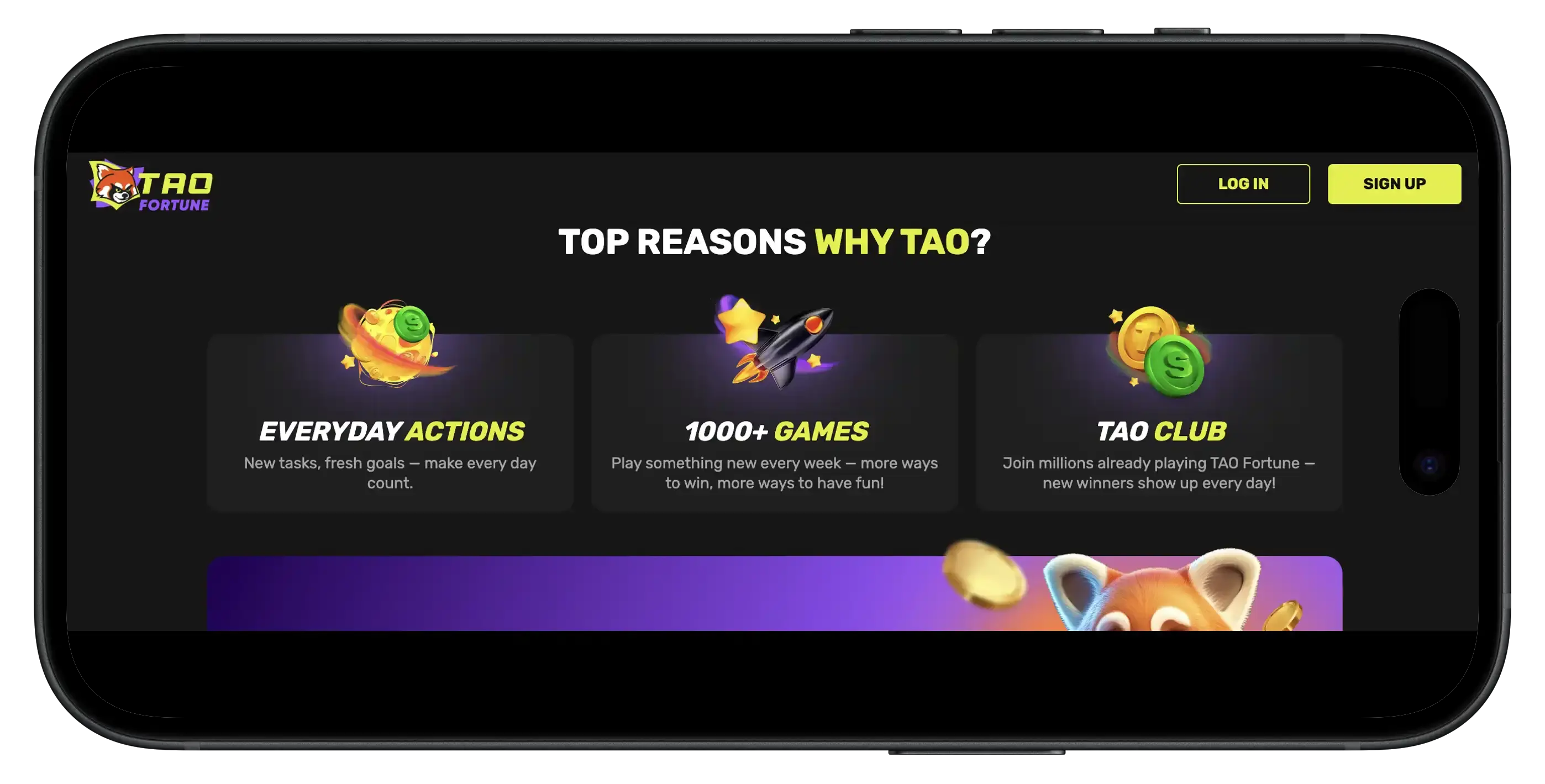 Tao Fortune no deposit bonus free coins.