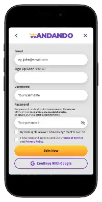 How To Sign Up For Wandando Casino