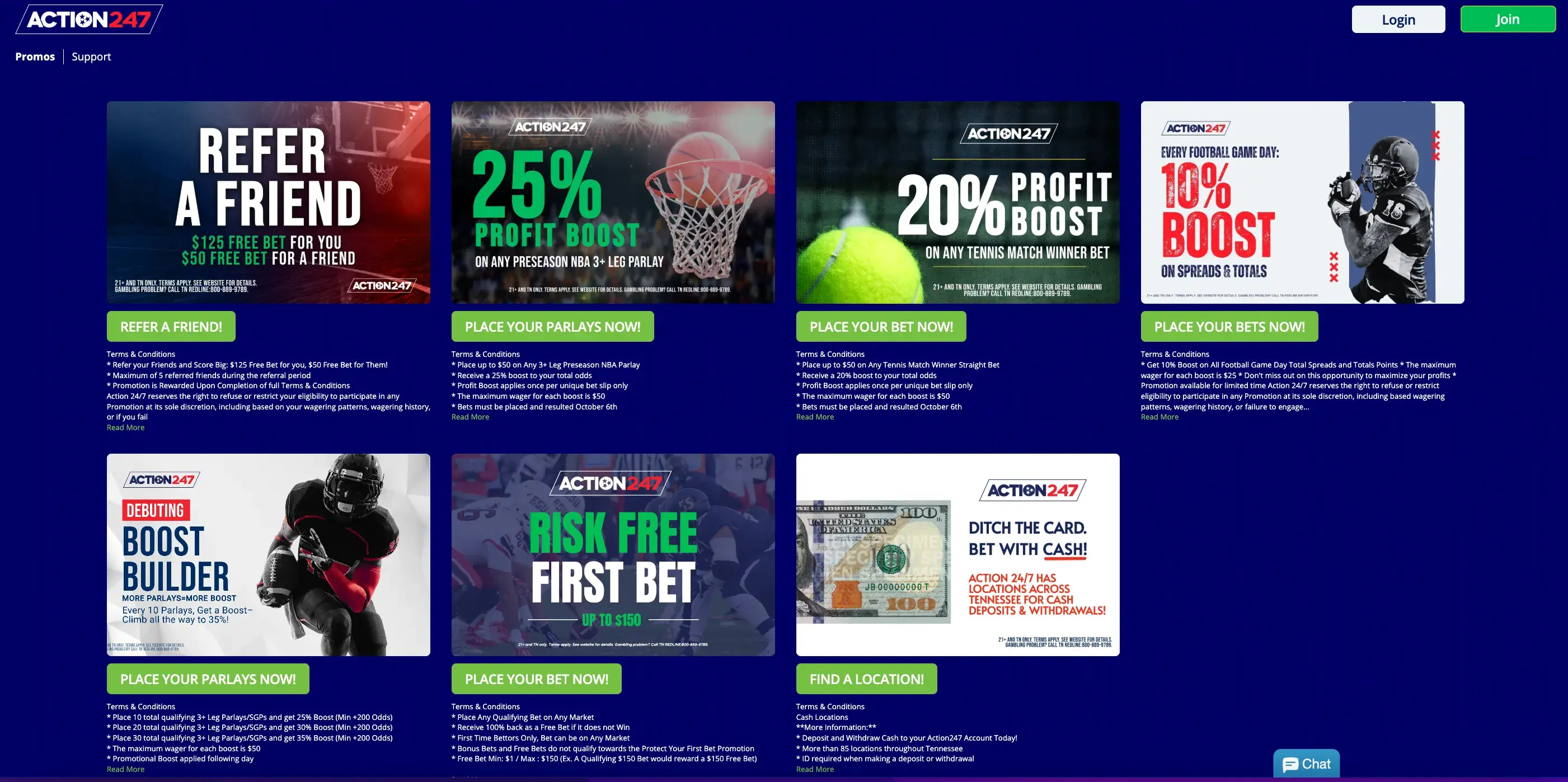 Promo offers on Action 24/7 during October of 2025
