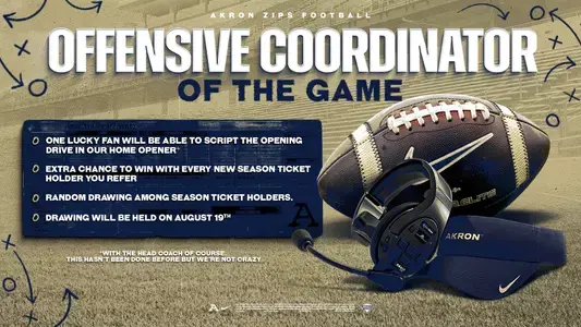 Martin Alan Whims Wins Akron’s “Offensive Coordinator of the Game” Contest