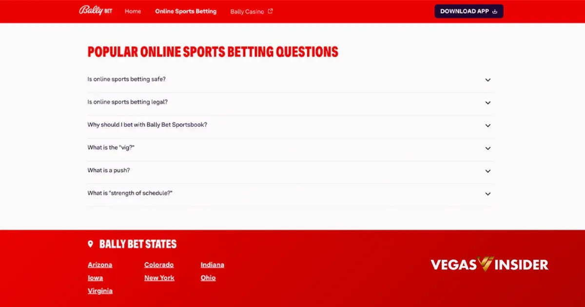 Bally Bet Sportsbook Help Center