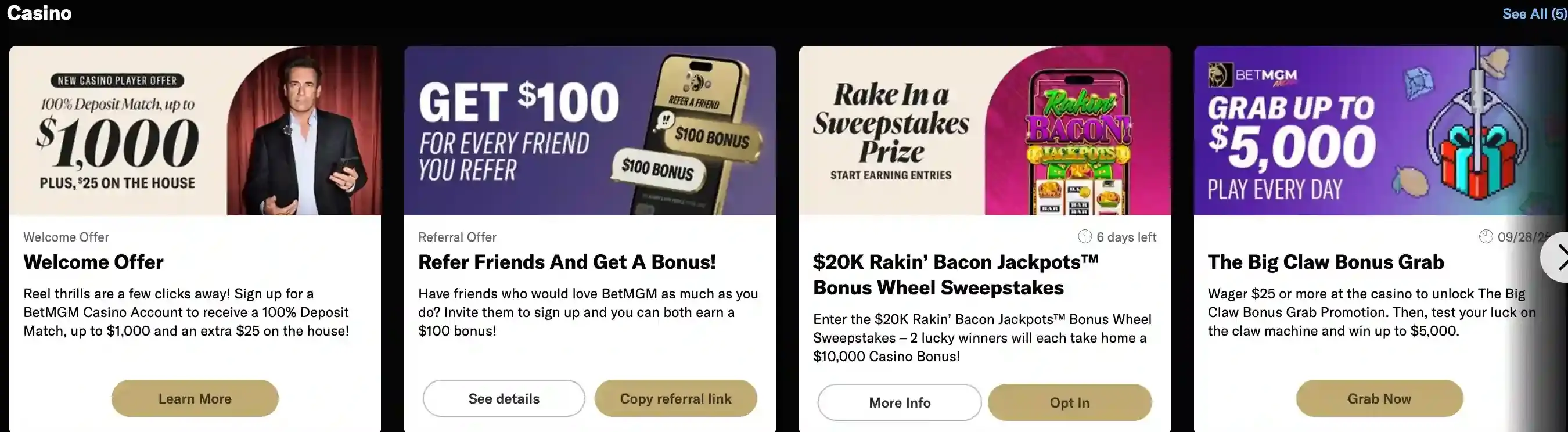 BetMGM Casino Promos