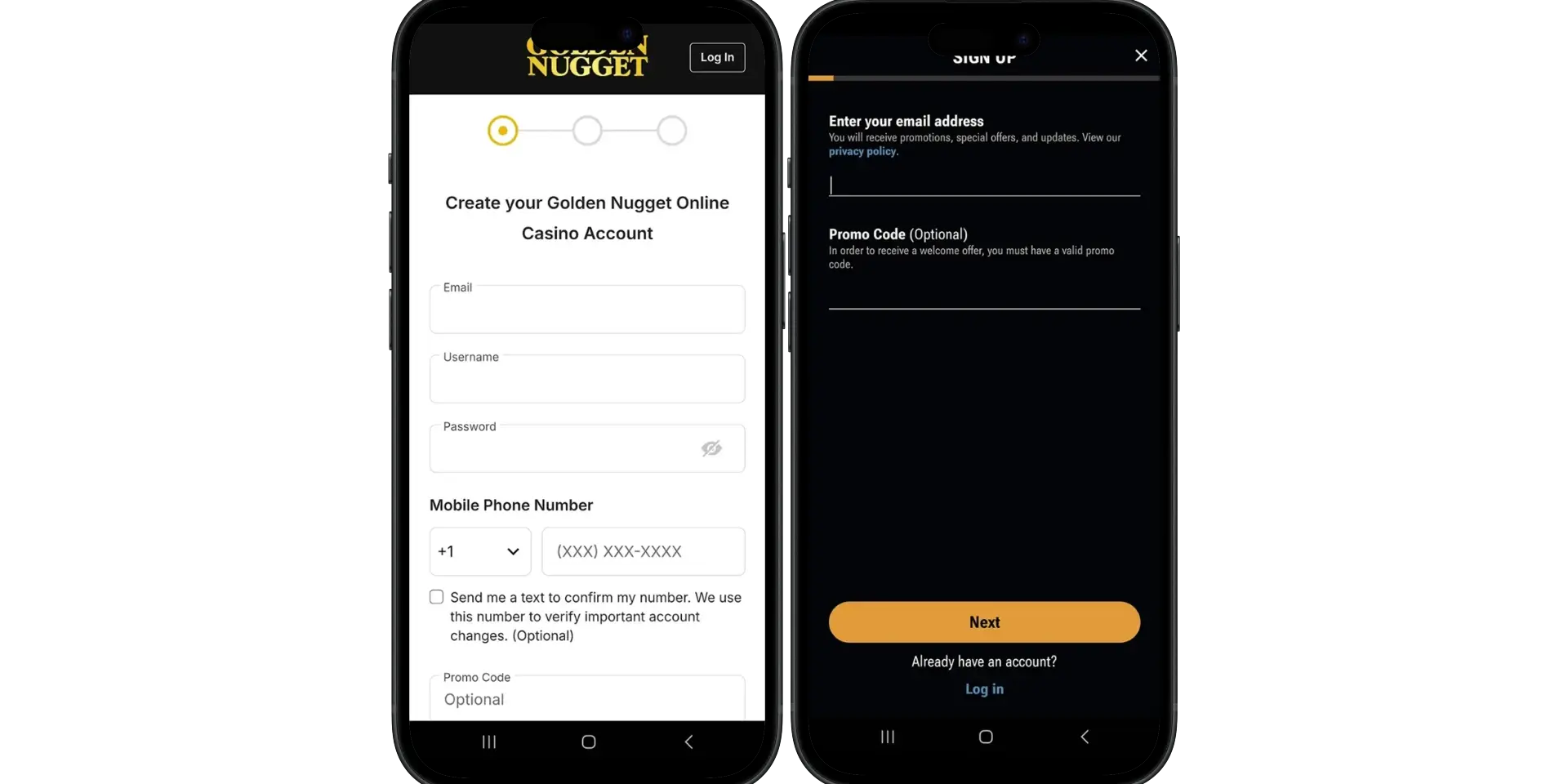 Casino App Registration