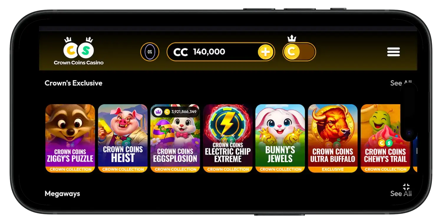 Crown Coins Casino Mobile App