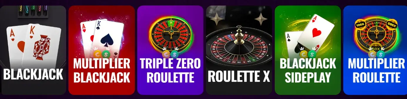 Crown Coins Casino Table Games