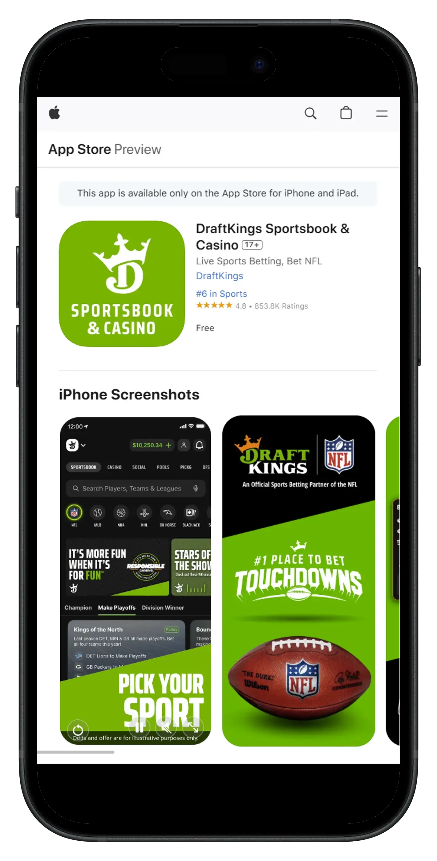 DraftKings Casino App