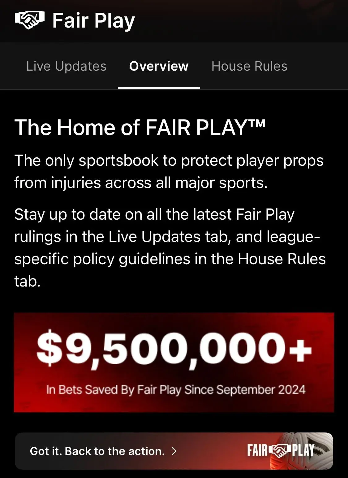 Fanatics Fair Play info and money saved