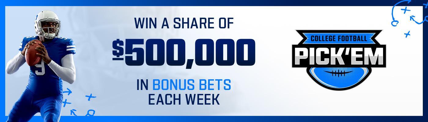FanDuel’s FREE College Football Pick’em: Win Up to $500K in Bonus Bets—No Wager Required