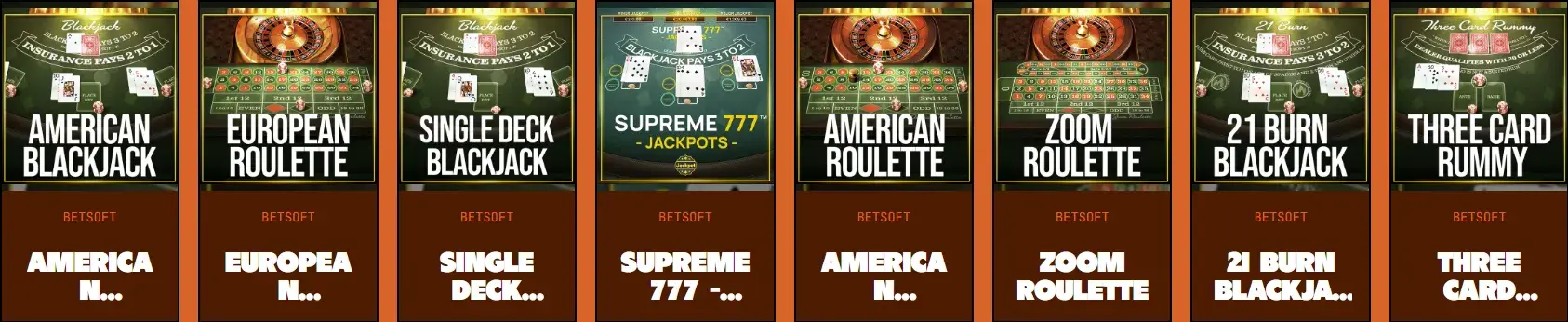 PlayBracco Casino Table Games