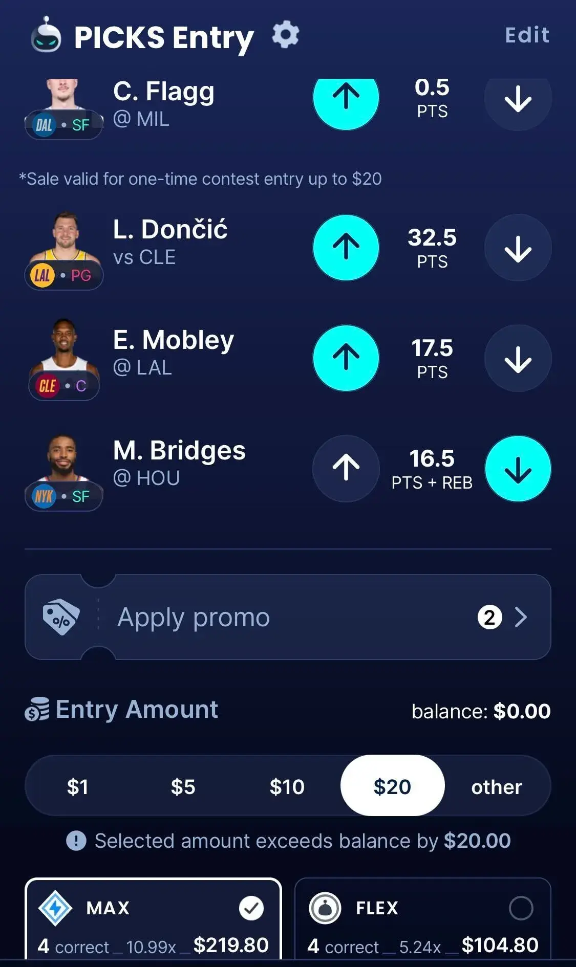 sleeper picks lineup