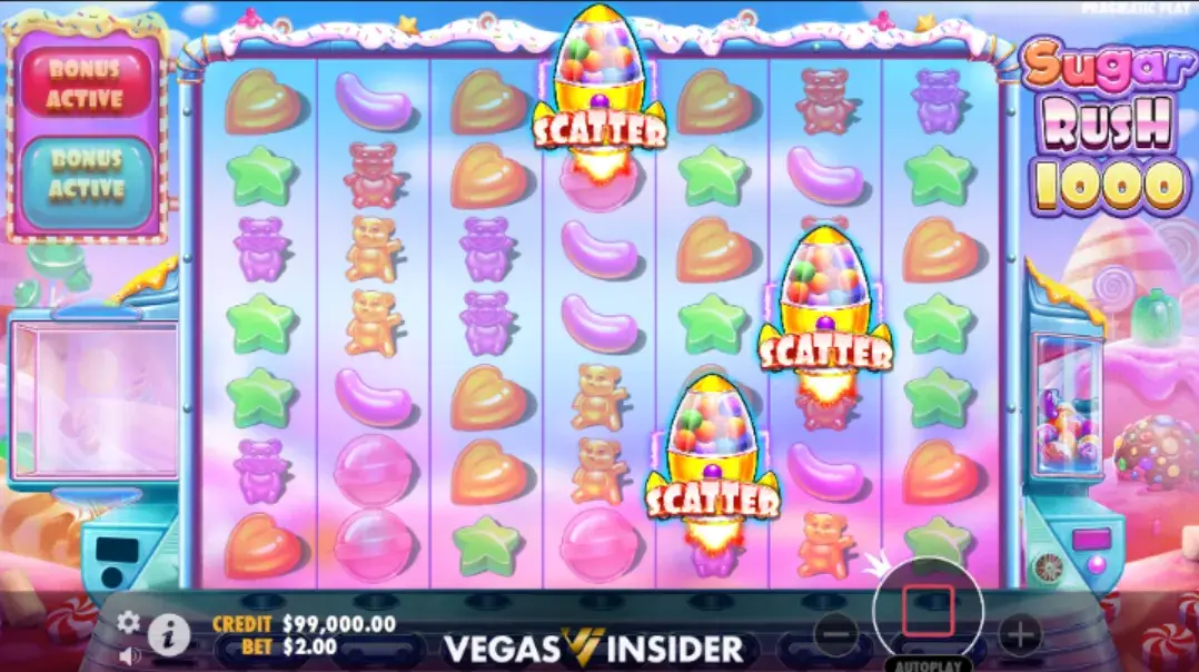 Sugar Rush 1000 Triggering Free Spins