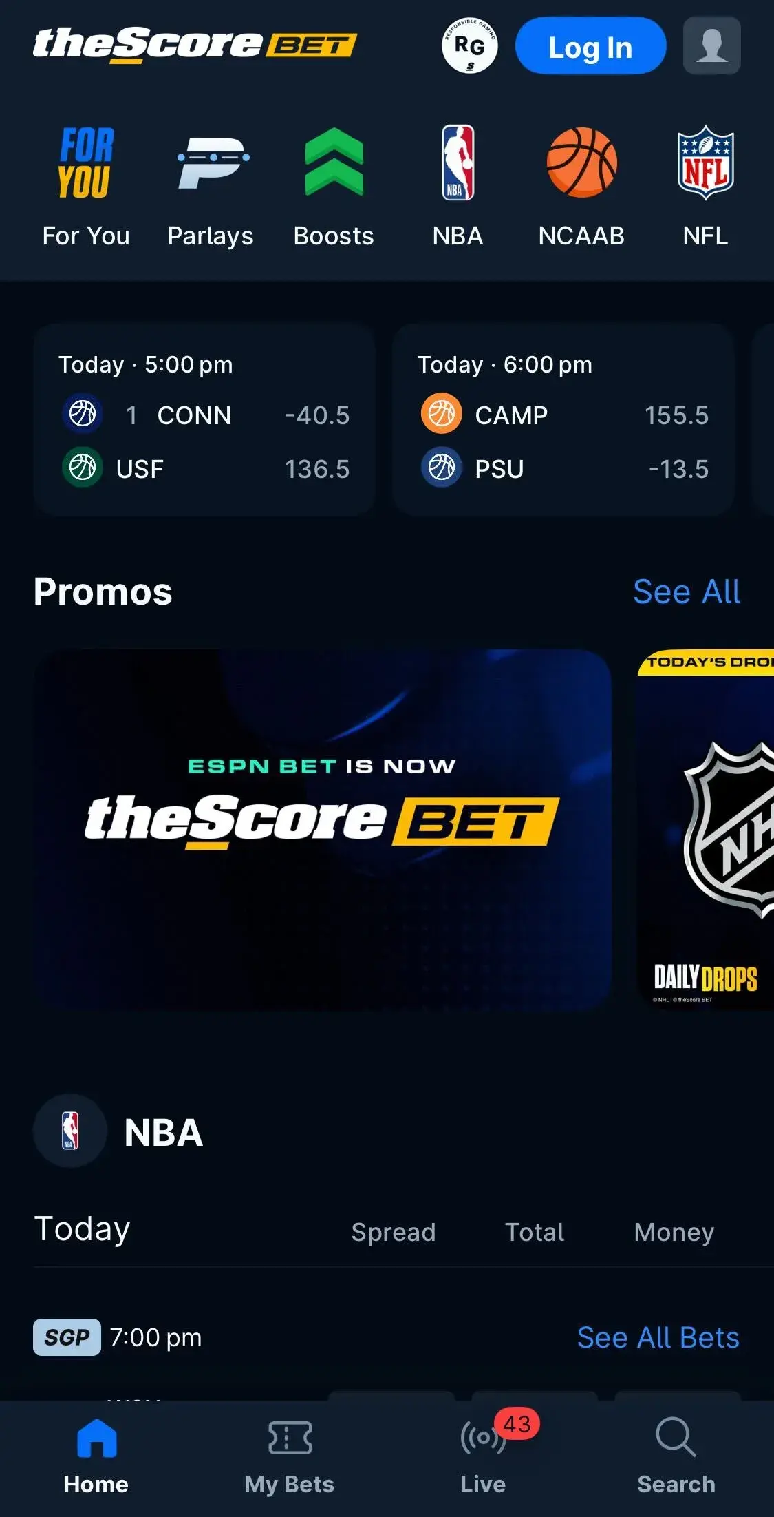 theScore Bet iOS and Android App theScore Bet App