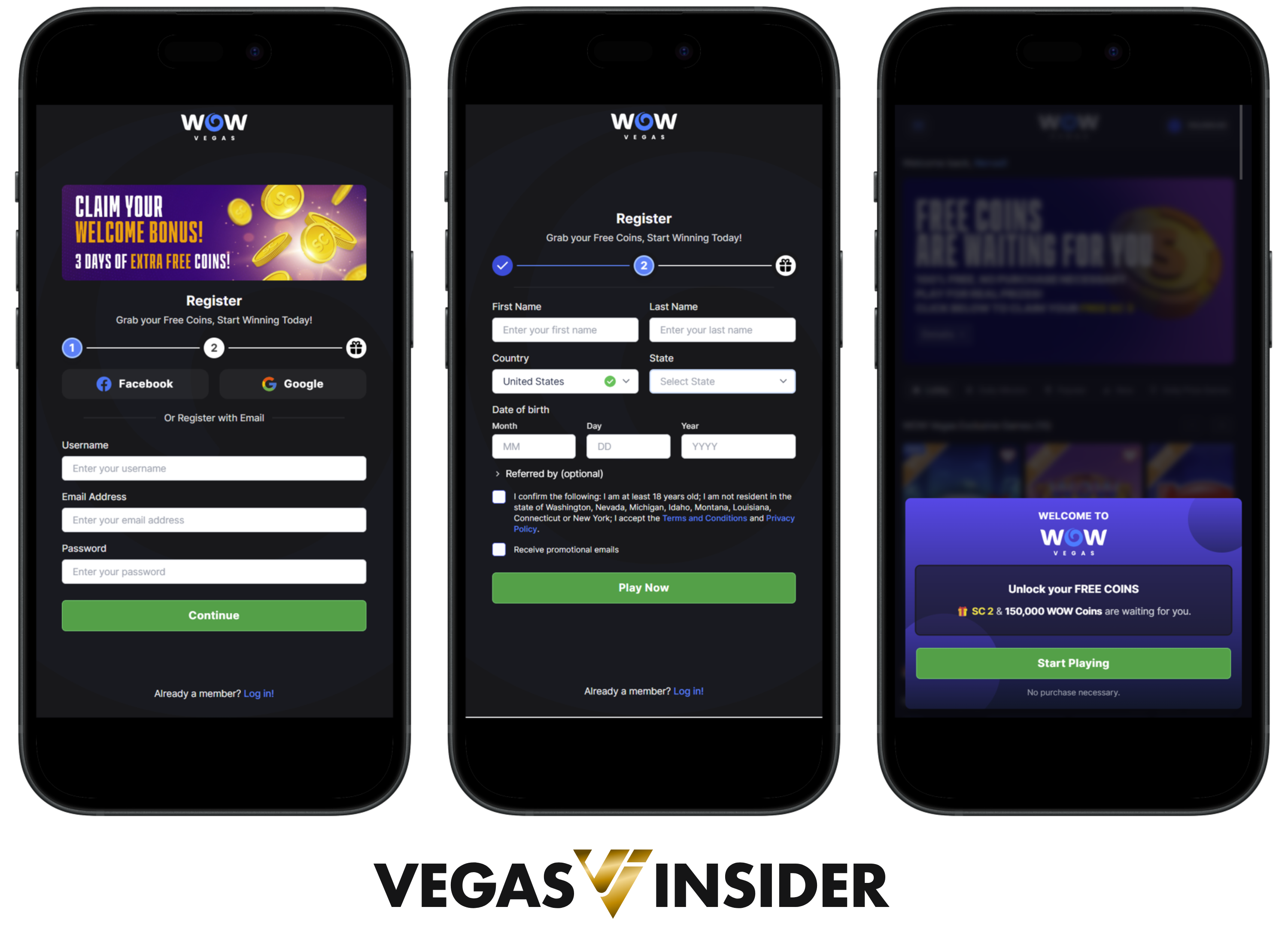 WOW Vegas Registration