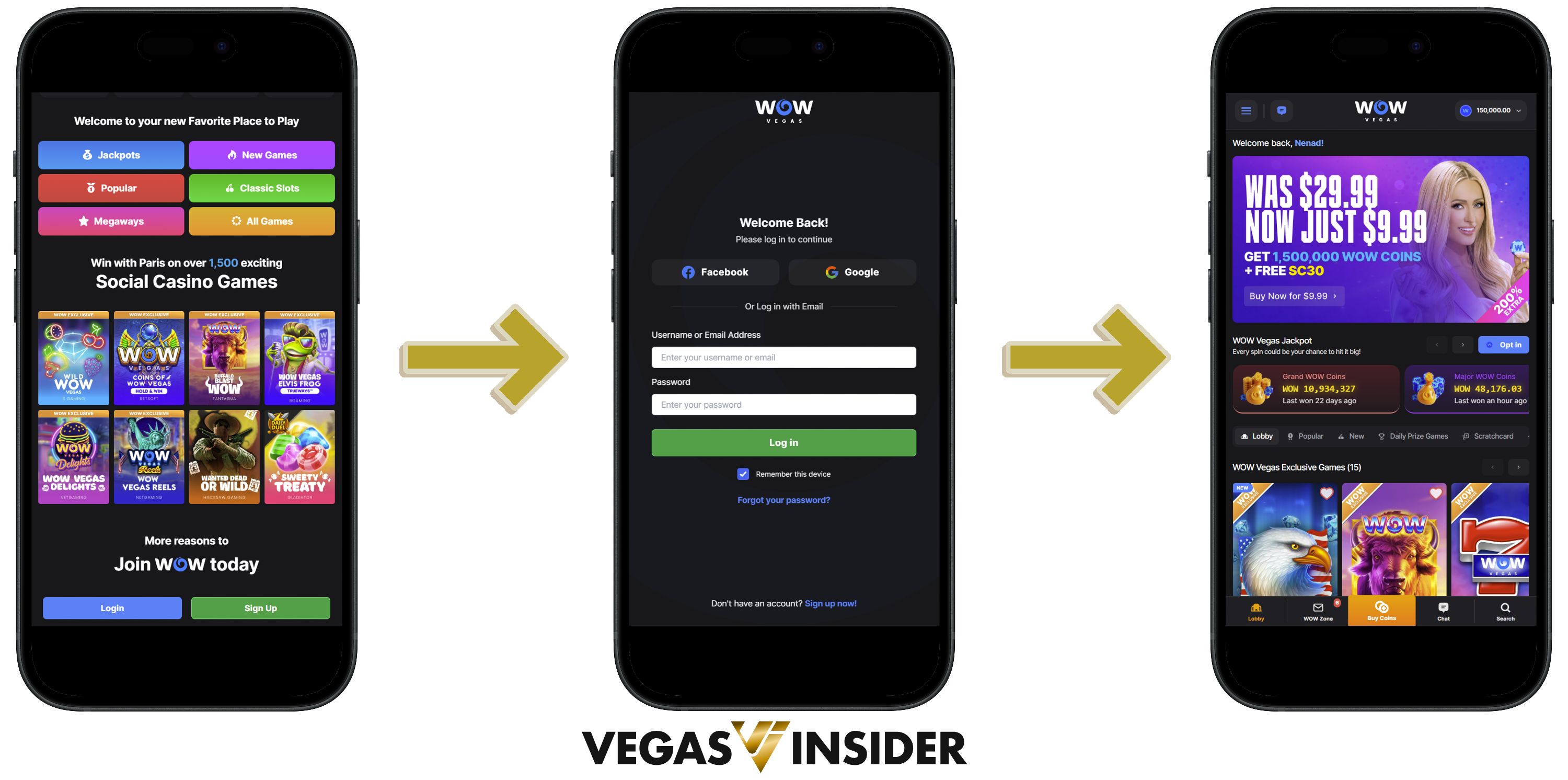 WOW Vegas Casino Login