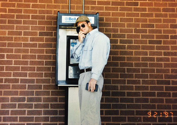 On the road selling and stopping to get directions to a tackle shop. Circa '97 version of a cell phone. Building online business sales calls BrandonCWhite How to Build a BusinessI plan