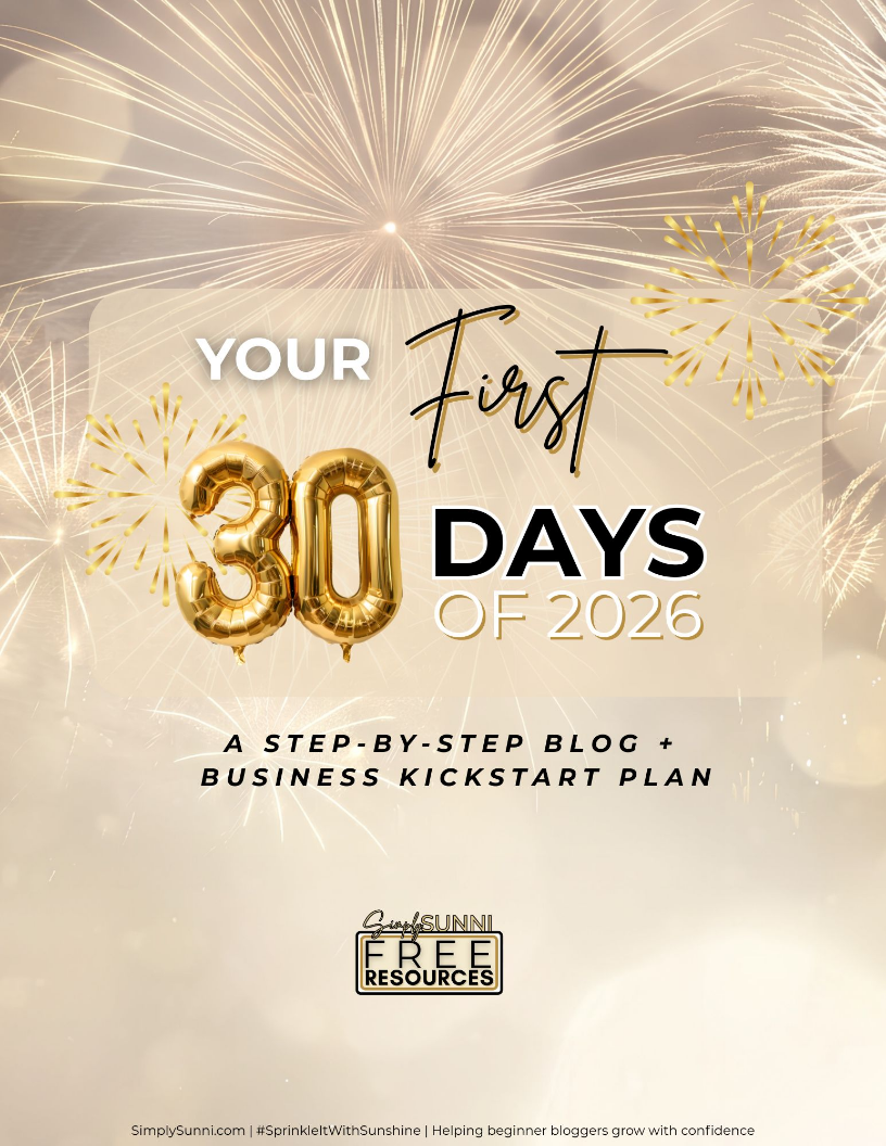 Your First 30 Days of 2026: Blog + Business Kickstart Printable