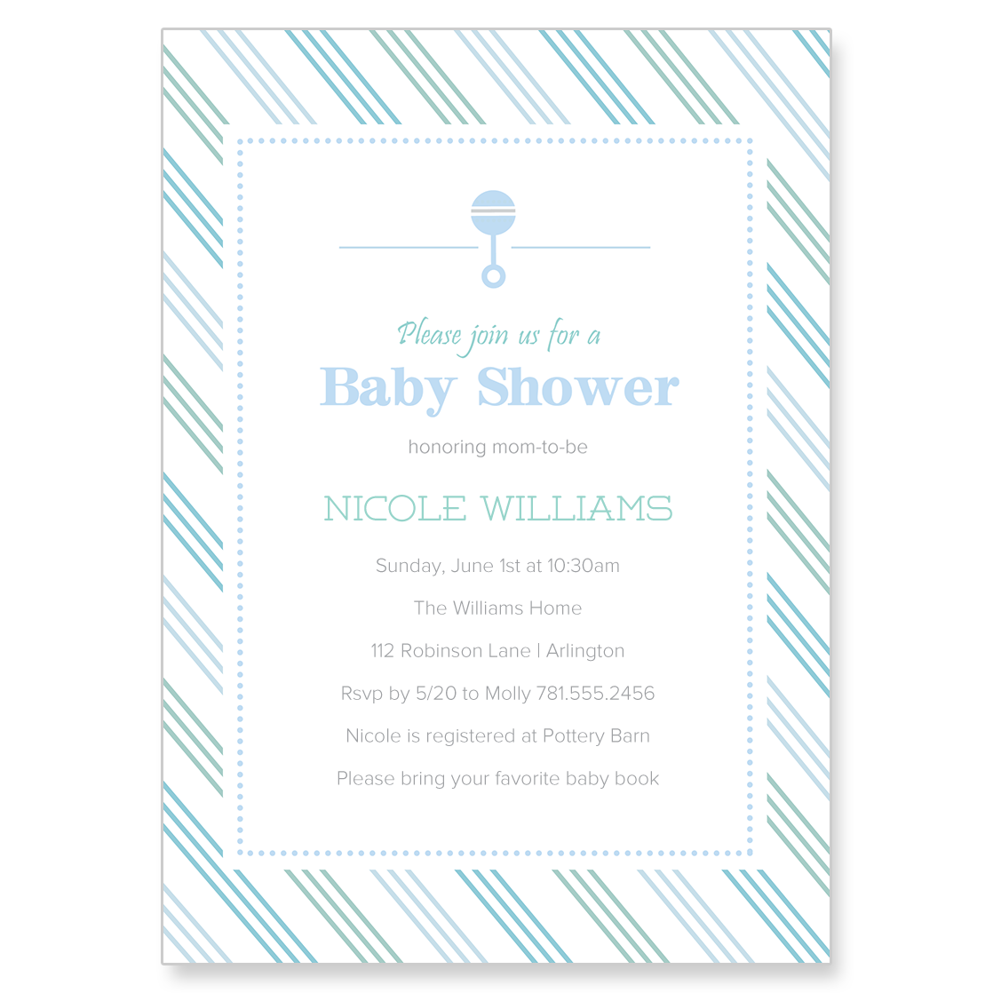 Mini Rattle Invite