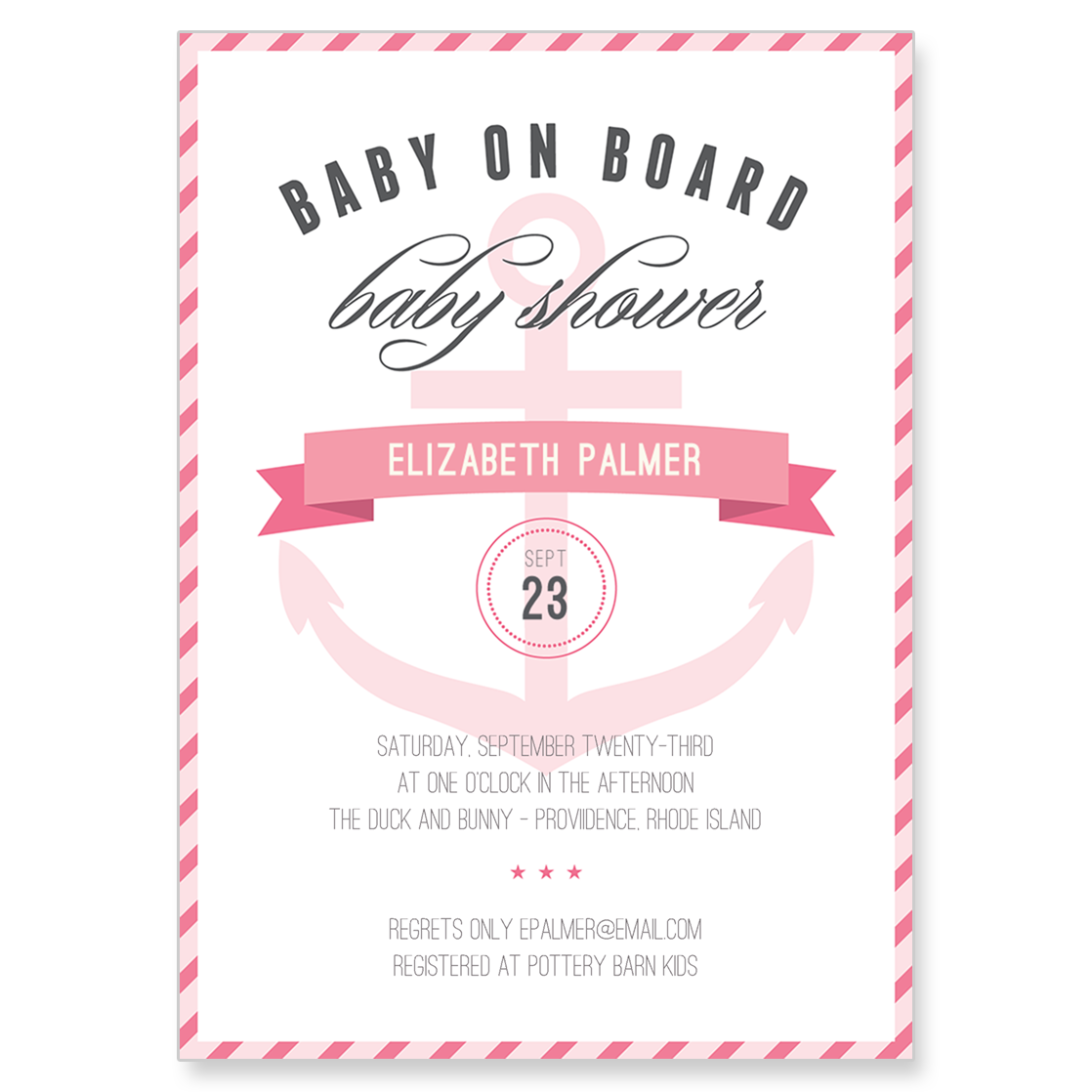 Baby on Board Invite