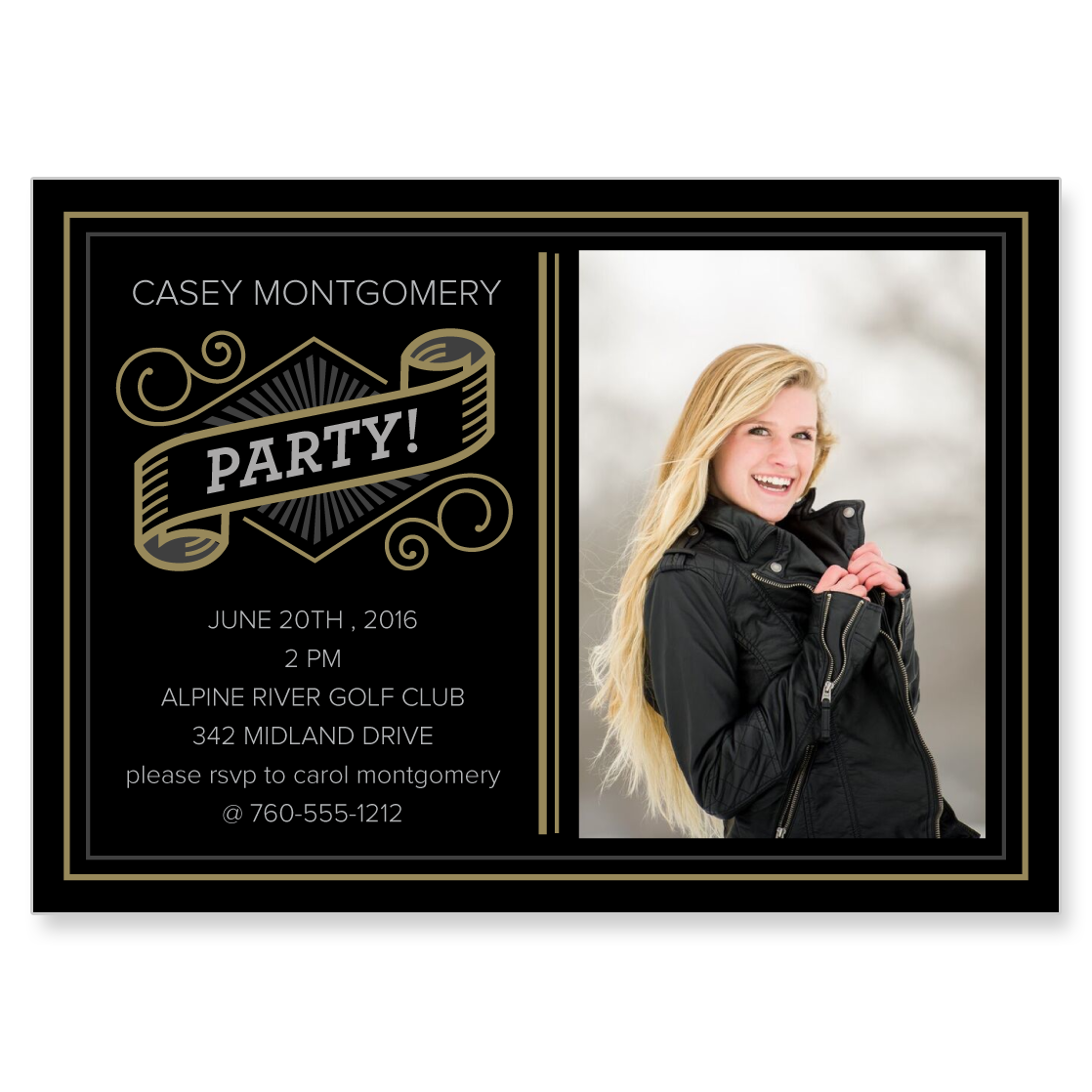 Deco Scroll Invite