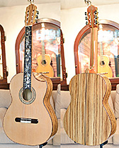 Bellucci Guitars - Zebrawood back and sides, Cedar top Concert Classical Guitar