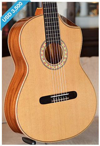 Bellucci Guitars - Hawaiian back and sides, Cedar top Concert Classical Guitar