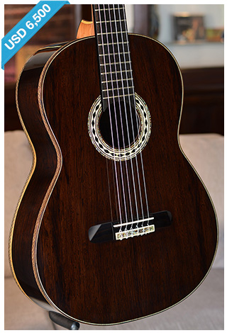 Bellucci Guitars - African Blackwood back and sides, African Rosewood top Concert Classical Guitar