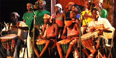 Maroon percussion group