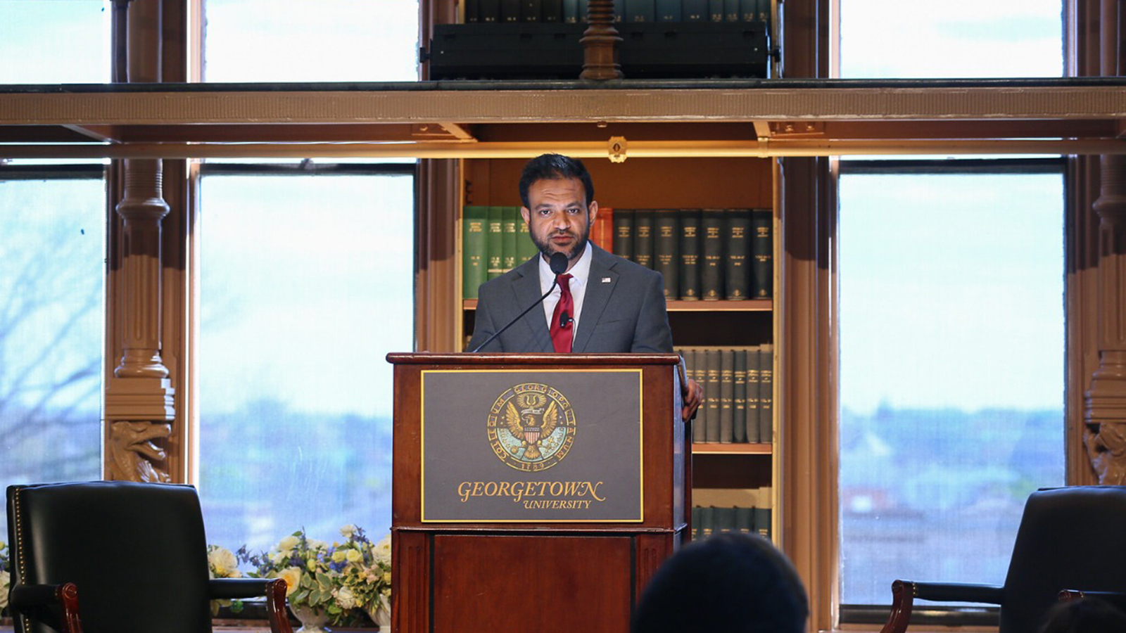 Ambassador Rashad Hussain gives his opening remarks.