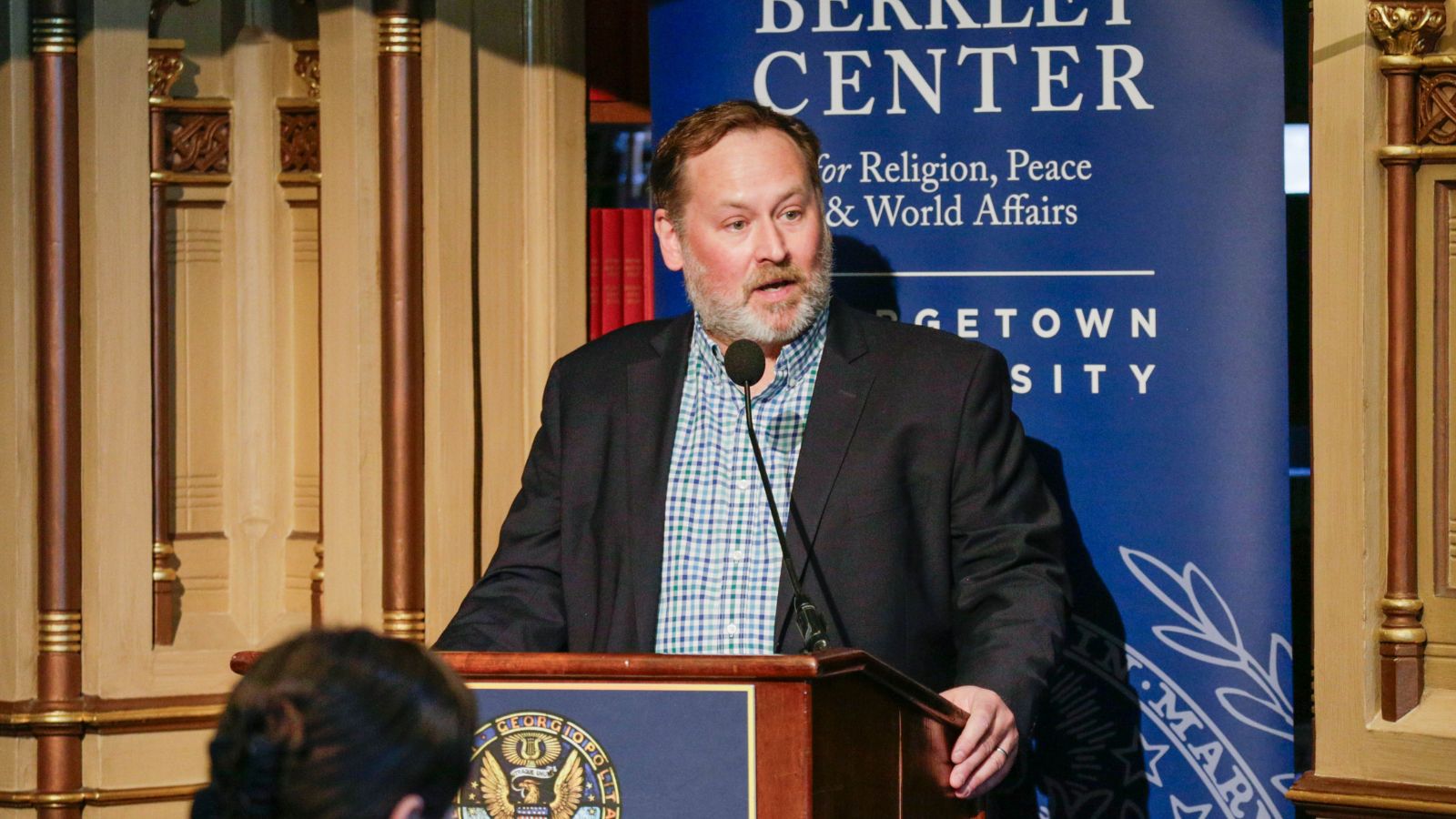 Berkley Center Executive Director Michael Kessler provides opening remarks.