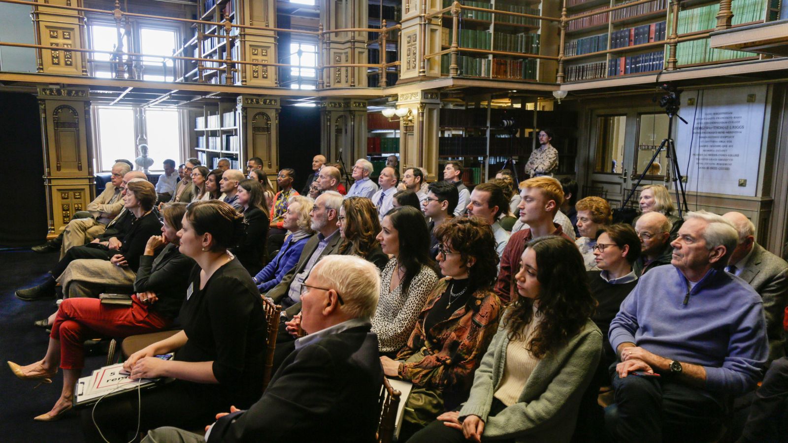 The audience at Riggs Library.