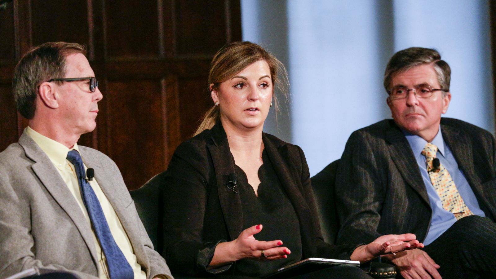 Chelsea Sobolik speaking to the audience.