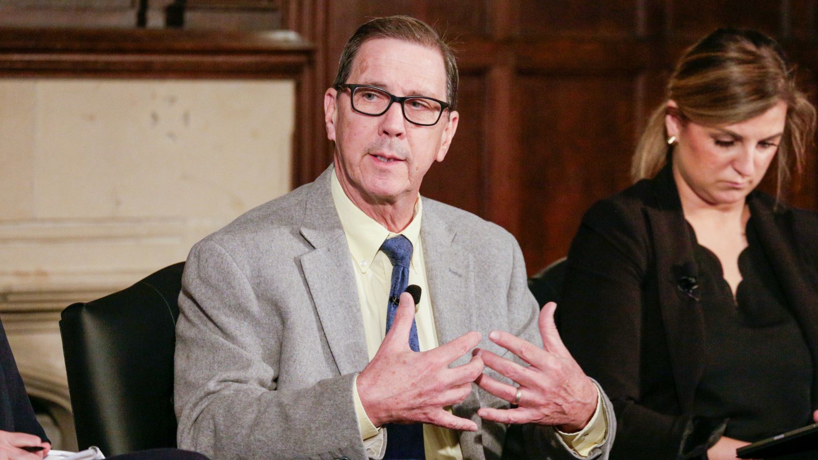 William Canny speaking to the audience.