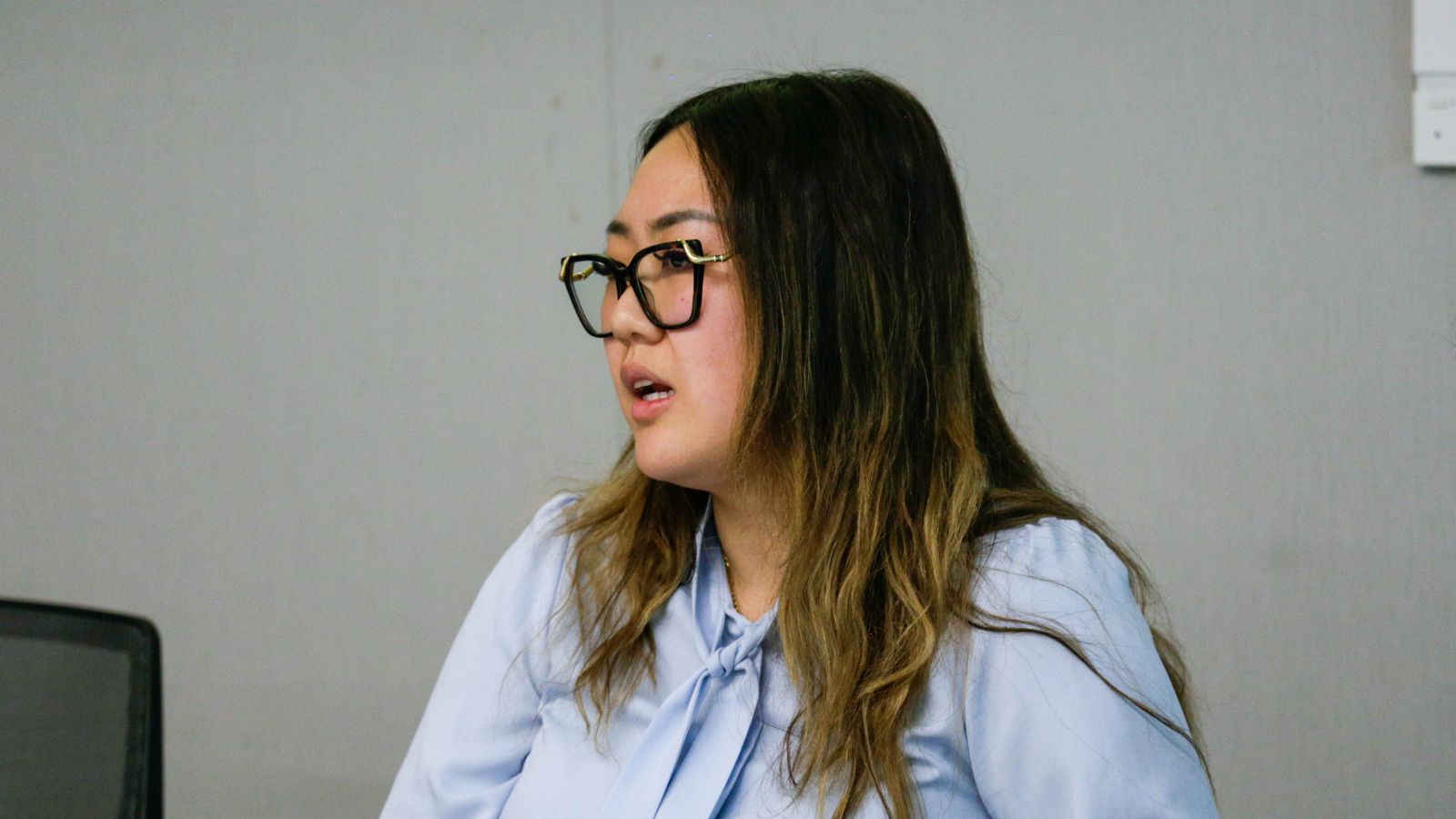 Chantal Li (SFS'25, G'26) answering audience questions.