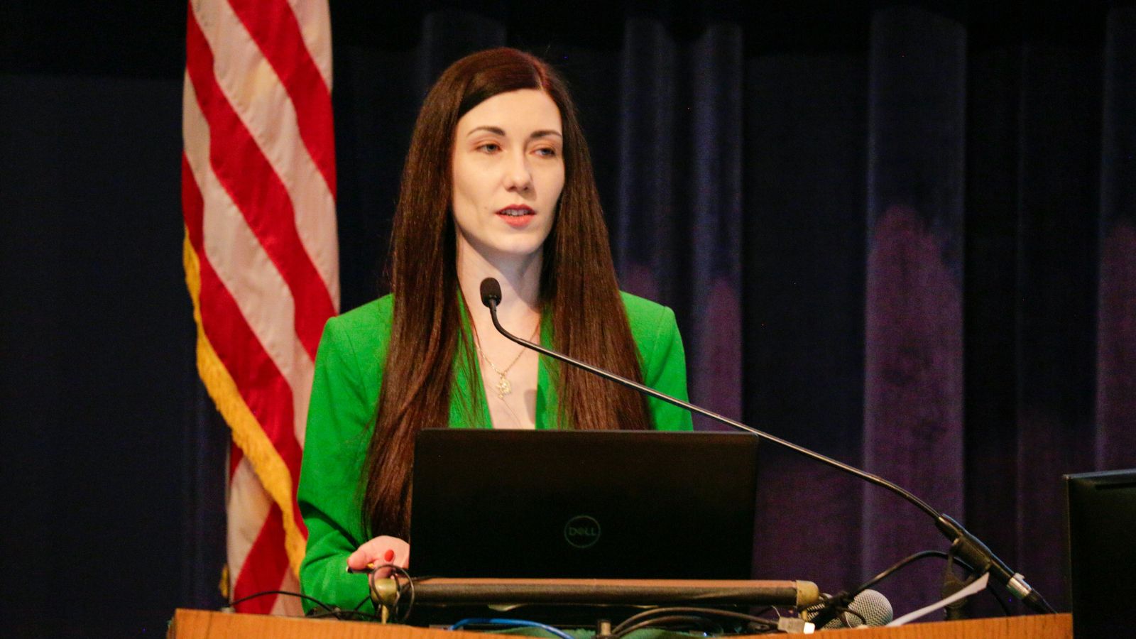 Nataly Pavlik introduces the event.