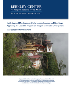 Faith-Inspired Development Work: Appraising the Luce/SFS Program on Religion and Development