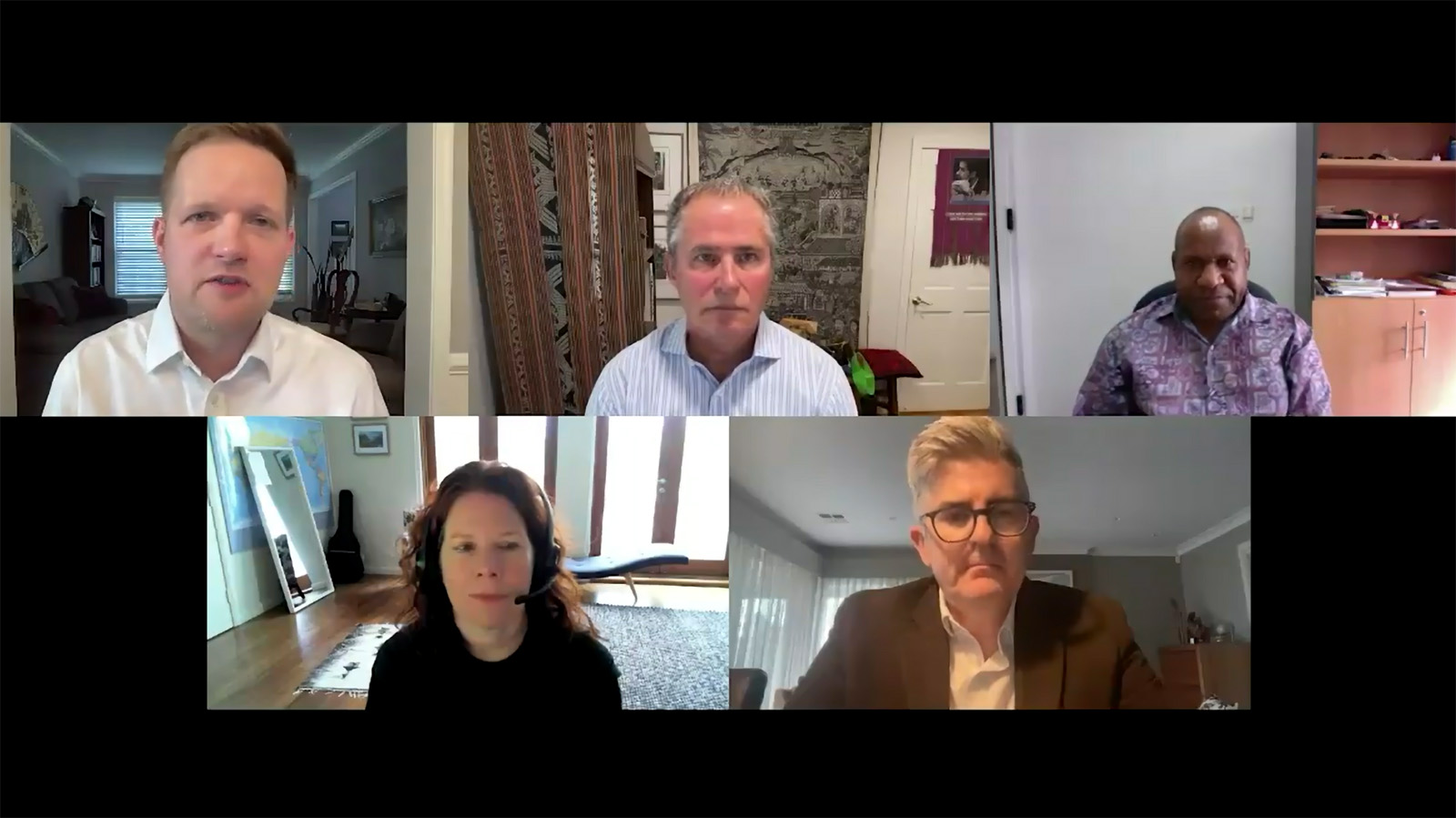 Webinar panelists on Zoom