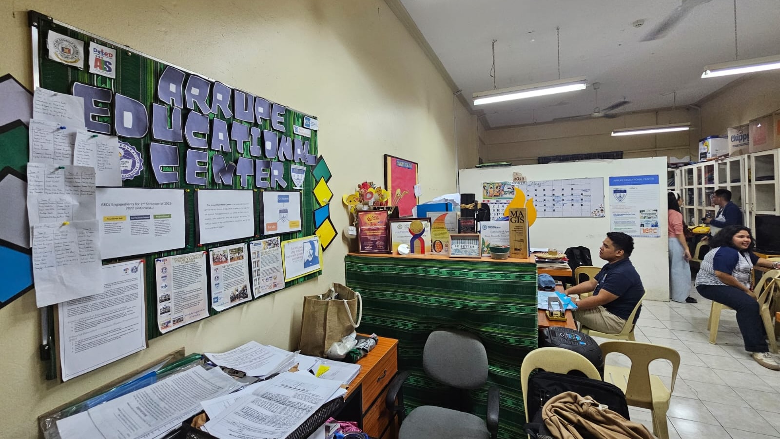 Students at the Arrupe Educational Center in the Philippines