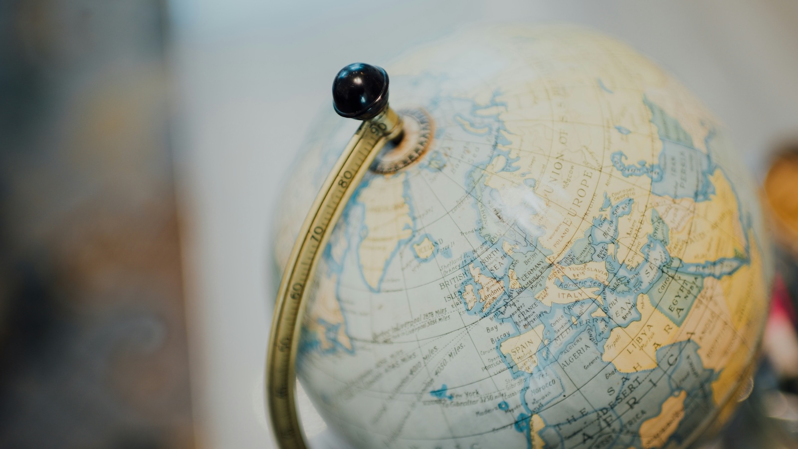 An image of the globe from the side.