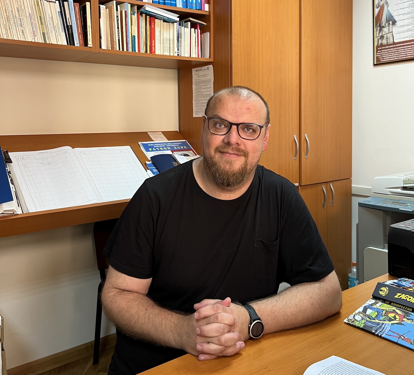 Oliver Jurisic sitting at a desk