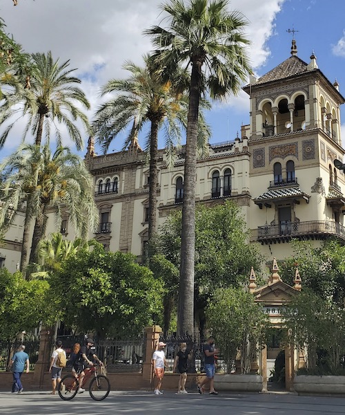 People walking in Seville, Spain