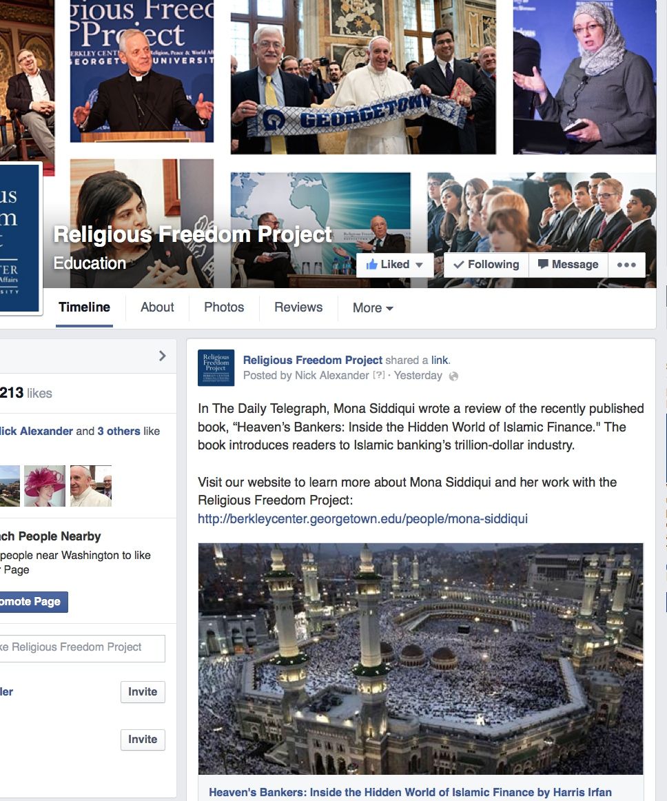 Religious Freedom Project Joins Facebook
