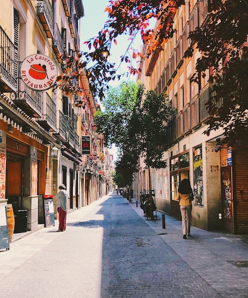 A narrow street in Madrid