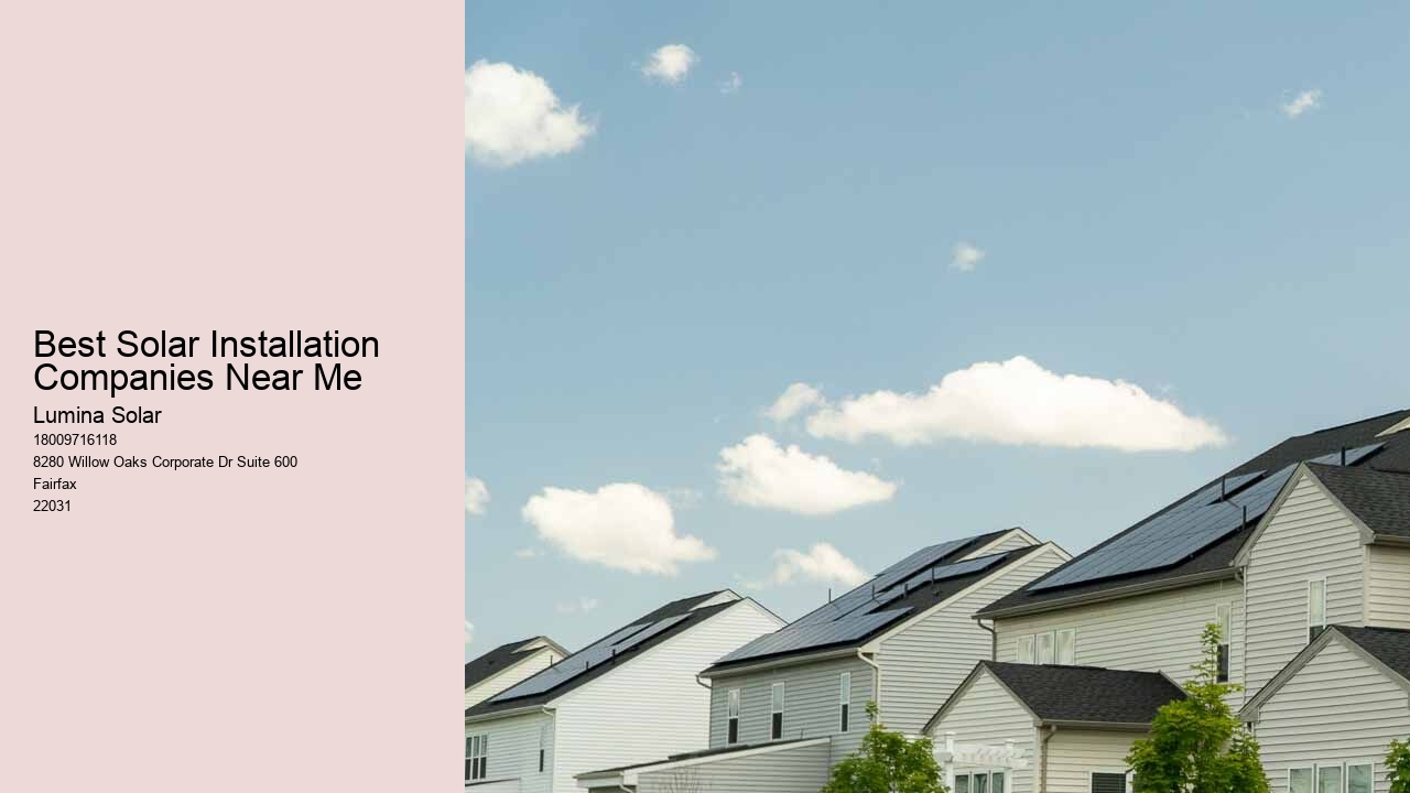 Best Solar Installation Companies Near Me