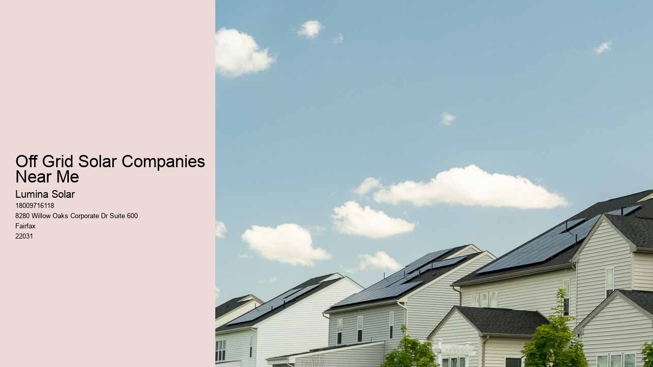 Off Grid Solar Companies Near Me