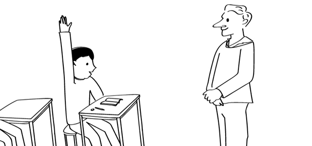 レッスン紹介 講義の途中で挙手をして先生に質問しよう 書いて 話す オンライン英会話ベストティーチャー