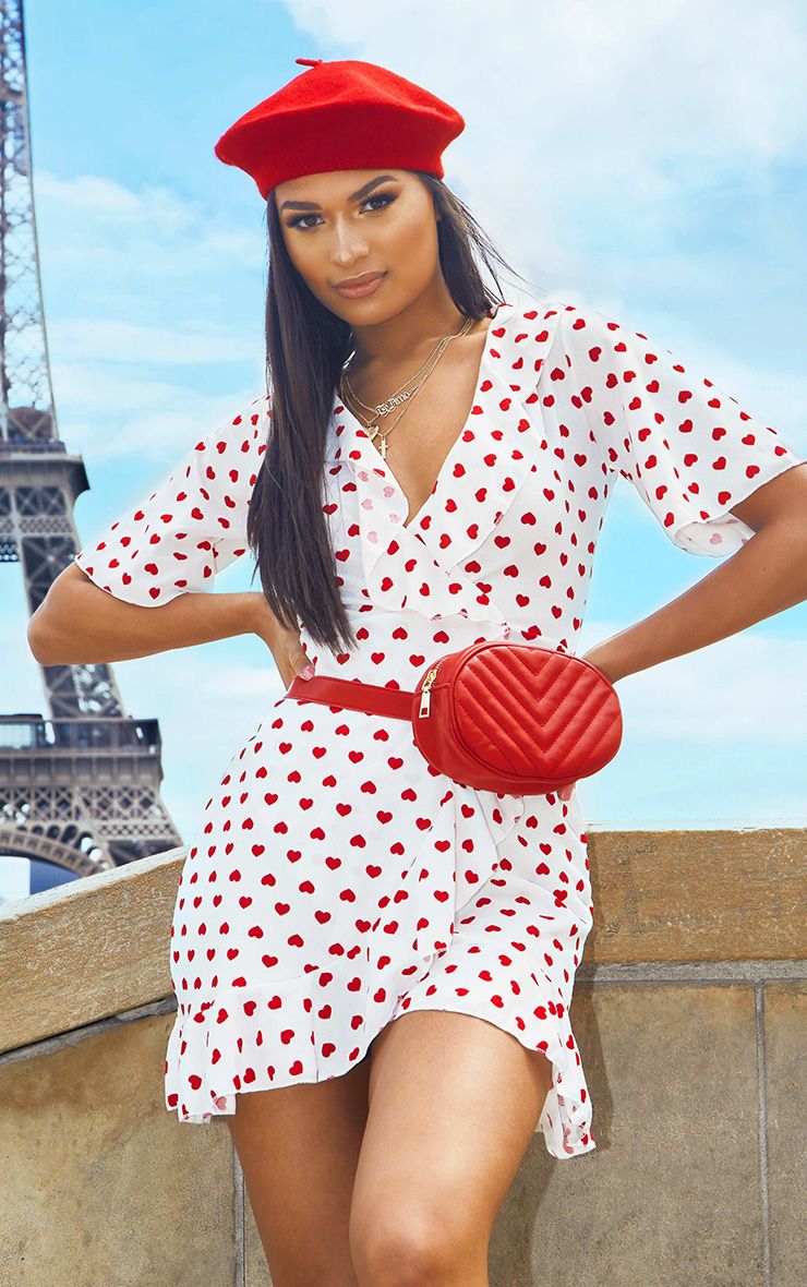 red love heart dress
