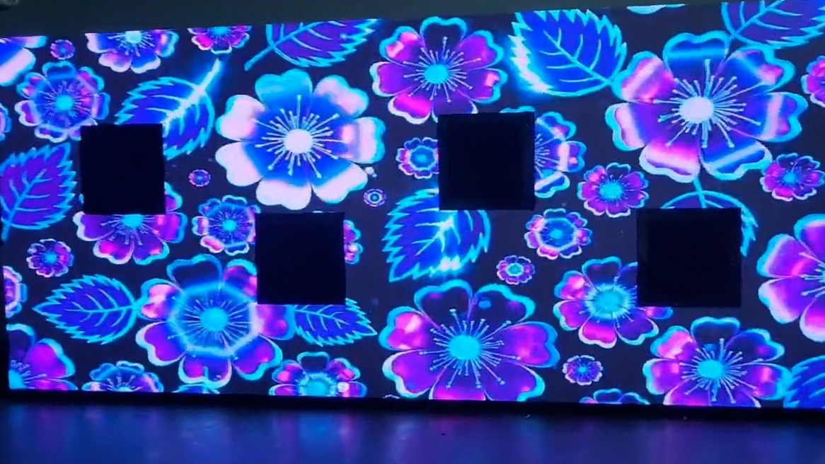 Video Wall Serving Hands