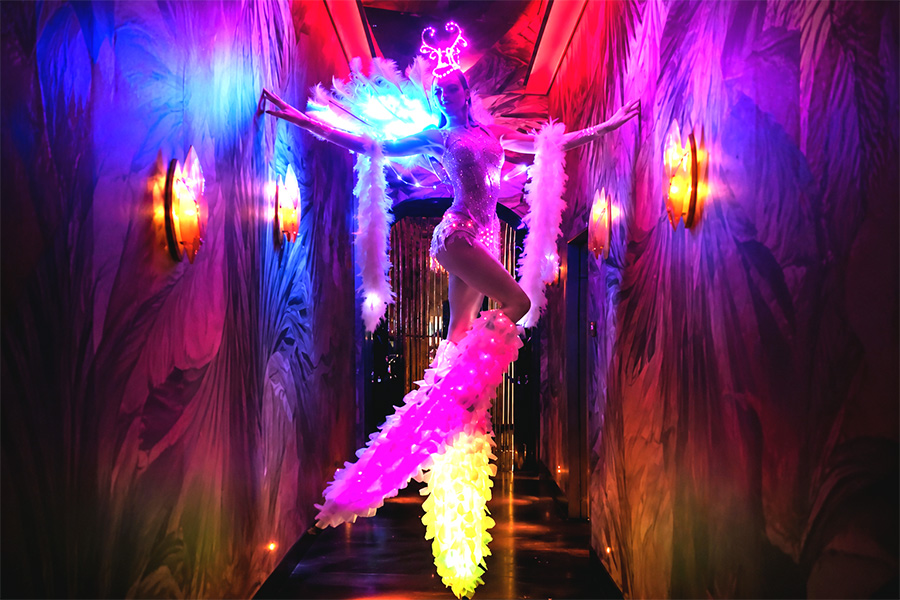 LED Stilt Showgirls