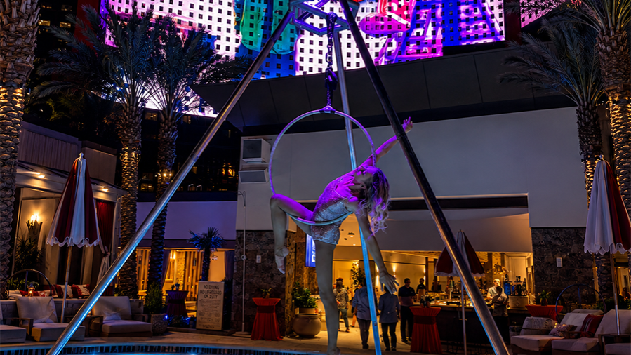 Tripod Aerial in Pool
